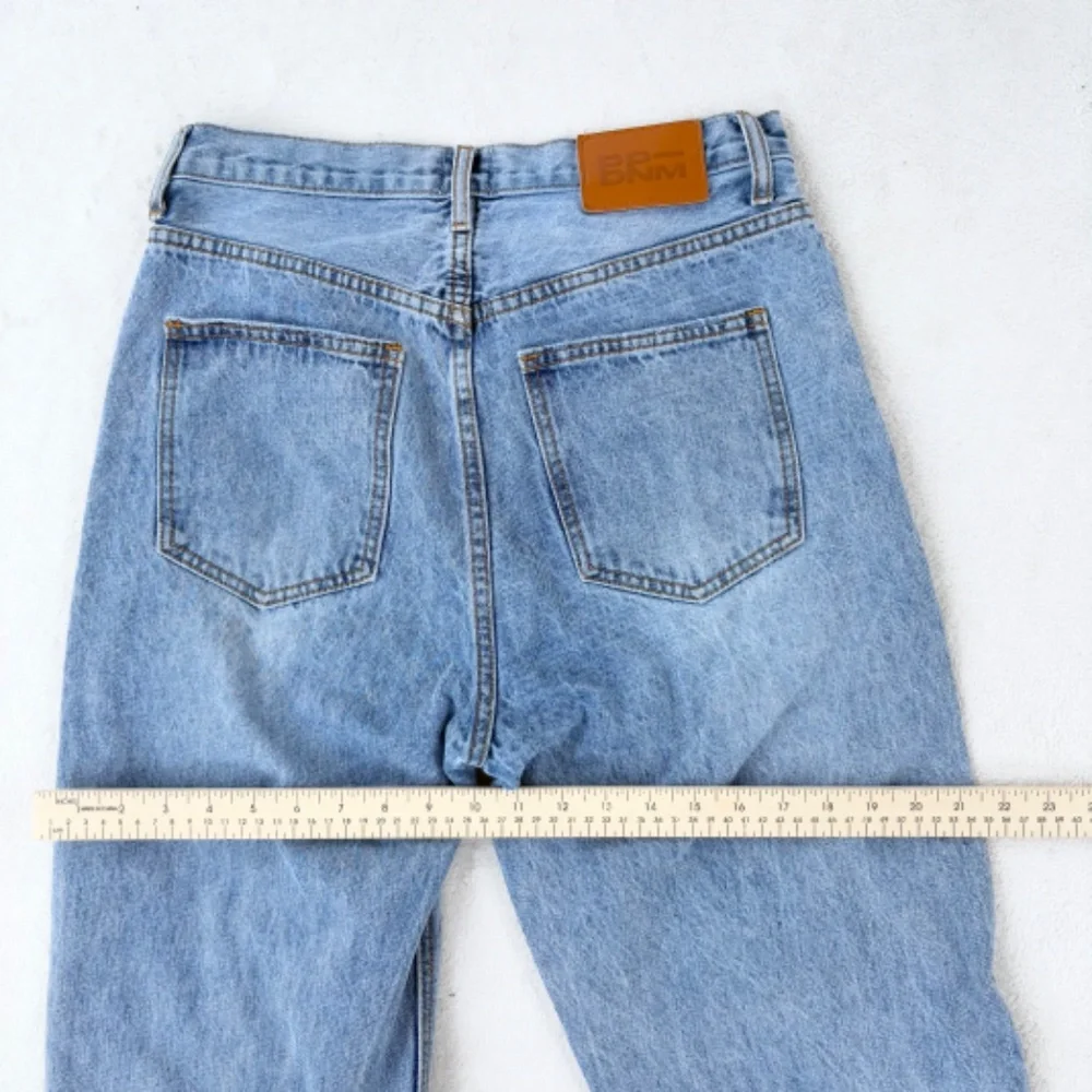 PRINCESS POLLY Holly‎ Asymmetric Straight-Leg Denim Jeans Womens 6 Mid-Wash